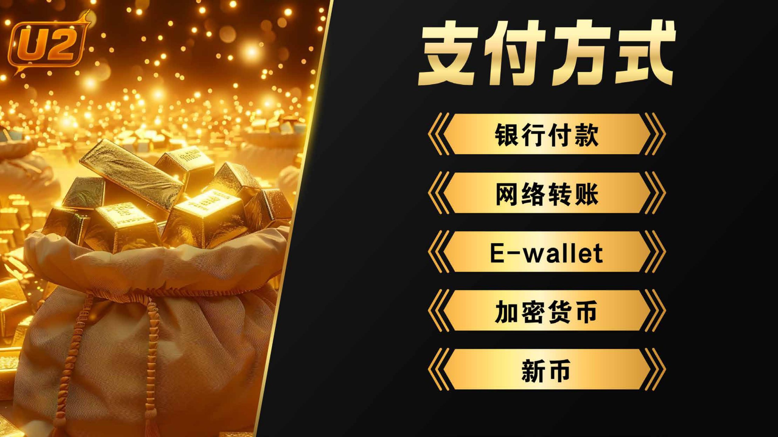 U2 payment methods banner bank transfer e wallet crypto payment options secure online betting transactions