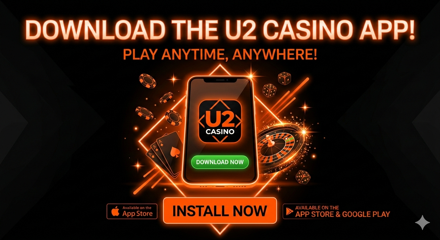 U2 casino app download banner install U2 app APK iOS Android online casino Malaysia play anytime anywhere